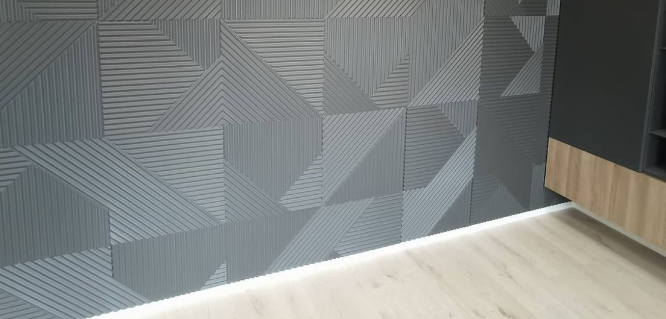 Гипсовая 3D-панель с подсветкой